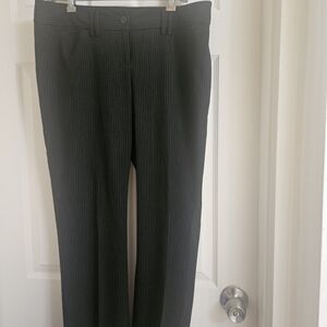 WomensBlack Pinstripe Dress Pants - Classic Professional Style